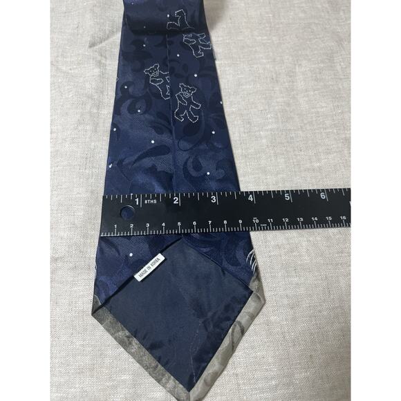 C. Garets Jerry Garcia Grateful Dead‎ Vintage Necktie Tie Deadhead Rare Navy - Picture 3 of 5